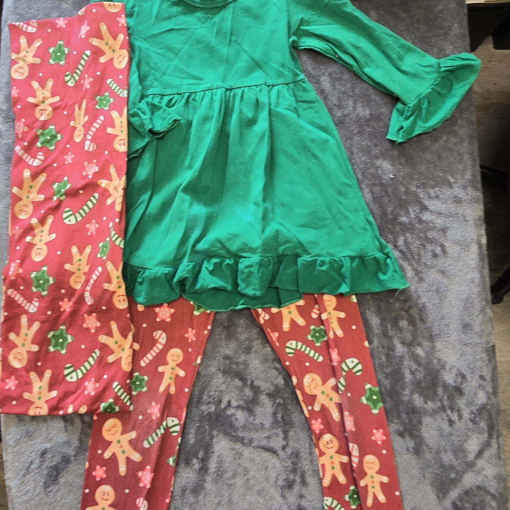 Green and Red Kids Costume Set